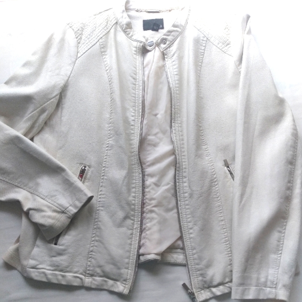 a.n.a., off-white faux leather jacket, L.